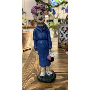 Crunkleton Folk Art Figurine “Leona Miller” Lincoln Cty Garden Series Club III